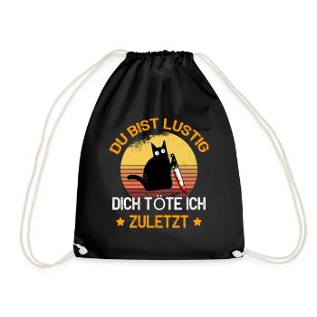 Tu es drôle je te tuerai en dernier - Sac de sport léger - noir - Devant