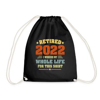 Ruhestand 2022 - Ruhestand 2022 - Turnbeutel - Schwarz - Vorne