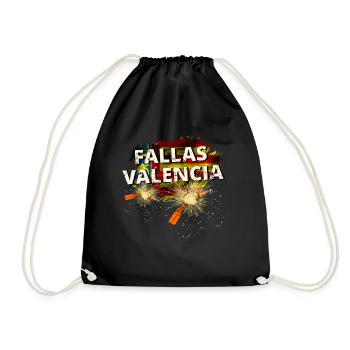 Fallas Valencia Trueno Flag - Drawstring Bag - black - Front