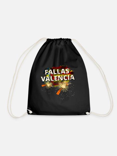 Fallas Valencia Trueno Flagge - Turnbeutel - Schwarz