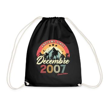 Cadeau D'anniversaire En Décembre 2007 Vintage - Sac de sport léger - noir - Devant