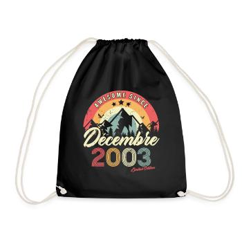 Cadeau D'anniversaire En Décembre 2003 Vintage - Sac de sport léger - noir - Devant