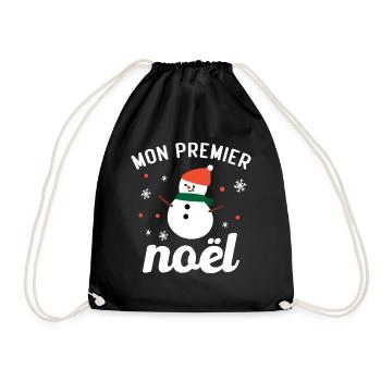 Mon premier noël - Sac de sport léger - noir - Devant