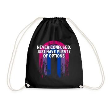 Just Have Plenty of Options Bisexual Positivity Bi - Drawstring Bag - black - Front