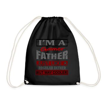 Gaming Papa Design - Drawstring Bag - black - Front