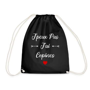 Je peux pas j'ai copines - Sac de sport léger - noir - Devant
