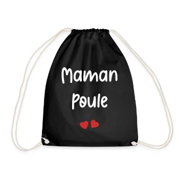 maman poule - Sac de sport léger - noir - Devant