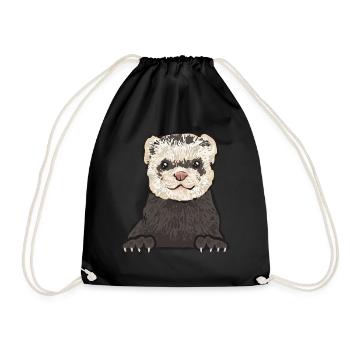 Furet, propriétaire de furet - Sac de sport léger - noir - Devant