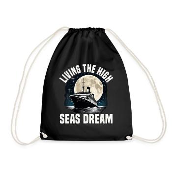 Vivre des vacances de rêve en haute mer sur un bateau de croisière - Sac de sport léger - noir - Devant