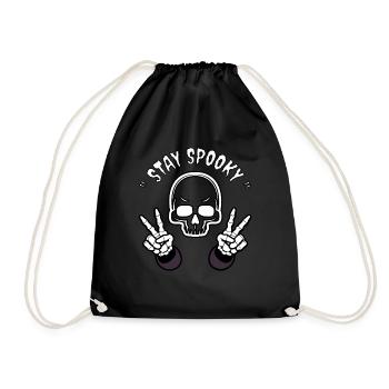 Stay Spooky Skeleton - Turnbeutel - Schwarz - Vorne