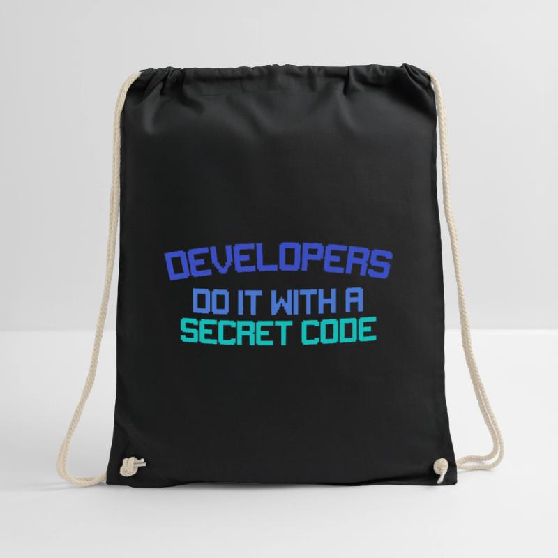 Developers Do It With a Secret Code Funny Coding Drawstring Bag