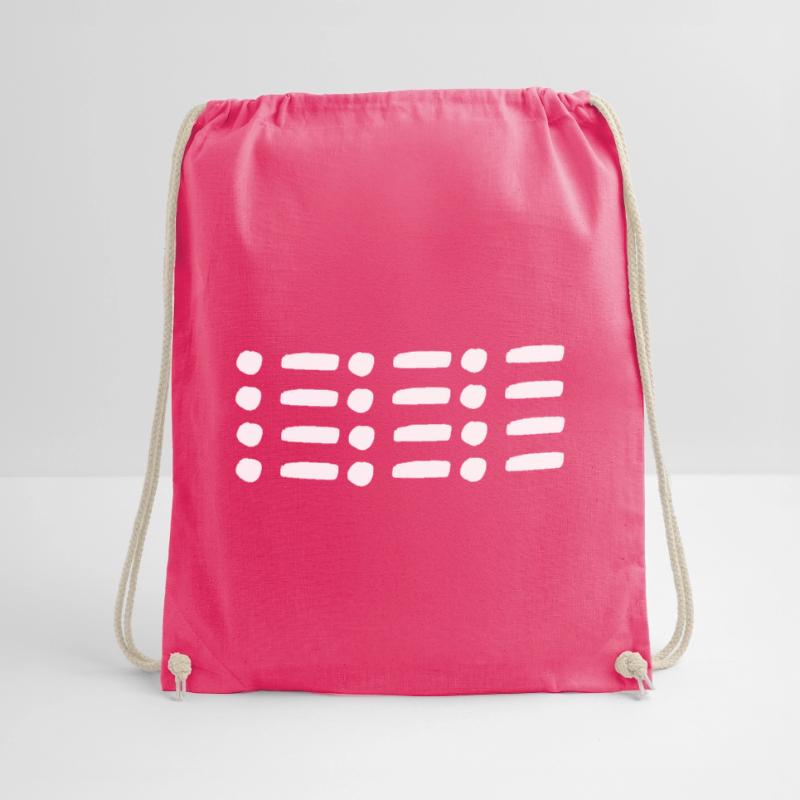 Line, dots, dot, shape, shape, pattern Drawstring Bag