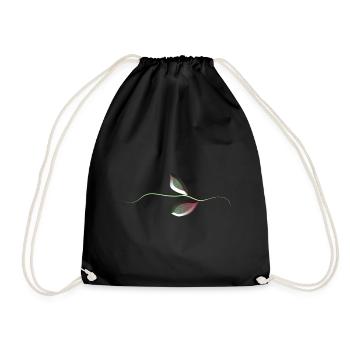 feuilles feuille symbole plante - Sac de sport léger - noir - Devant