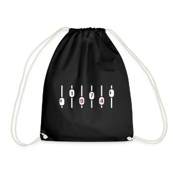 1974 Birthday DJ Anniversary Sound Engineer Disco - Drawstring Bag - black - Front