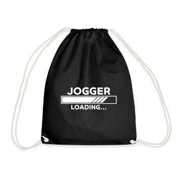 Jogger Spruch Fun Laufen Lustiges Jogging Geschenk - Turnbeutel - Schwarz - Vorne