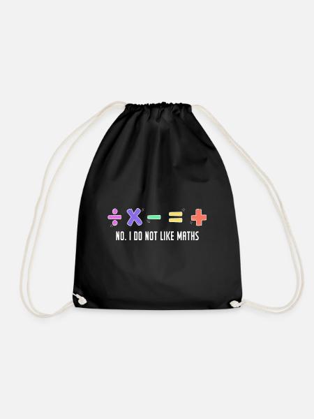 Lustiges Mathe-Sprichwort - Turnbeutel - Schwarz