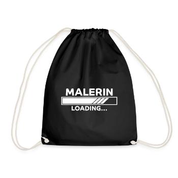 Malerin Spruch Malermeister Beruf Malerin Geschenk - Turnbeutel - Schwarz - Vorne