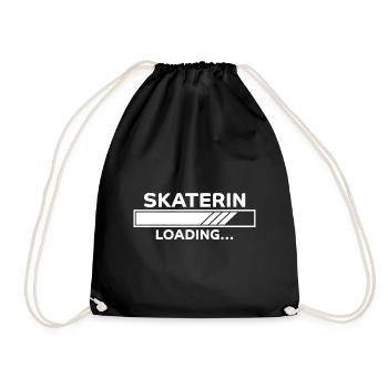 Skaterin Spruch Skating Lustiges Skaterin Geschenk - Turnbeutel - Schwarz - Vorne