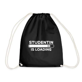 Studentin Spruch Universität Studentin Geschenk - Turnbeutel - Schwarz - Vorne