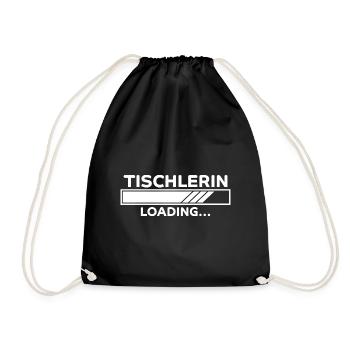 Tischlerin Spruch Schreinerin Tischlerin Geschenk - Turnbeutel - Schwarz - Vorne