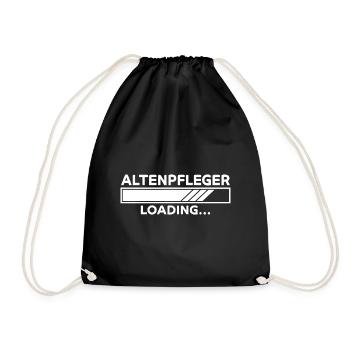Altenpfleger Spruch Lustiges Altenpfleger Geschenk - Turnbeutel - Schwarz - Vorne