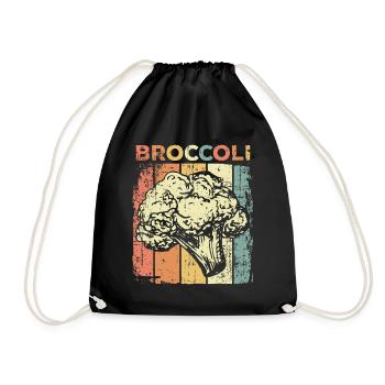Brokkoli - Turnbeutel - Schwarz - Vorne