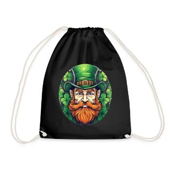 Lutin Trèfle de la Saint-Patrick - Sac de sport léger - noir - Devant