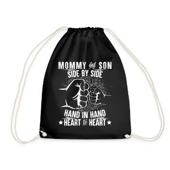 Mommy and son heart to heart - Turnbeutel - Schwarz - Vorne