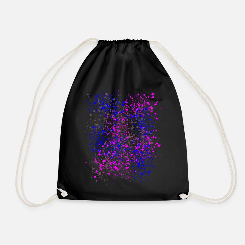 Éclaboussures de couleur - éclaboussures colorées - confettis - Sac de sport léger - noir