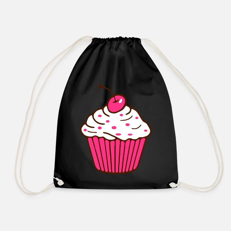 Cupcake - Drawstring Bag - black