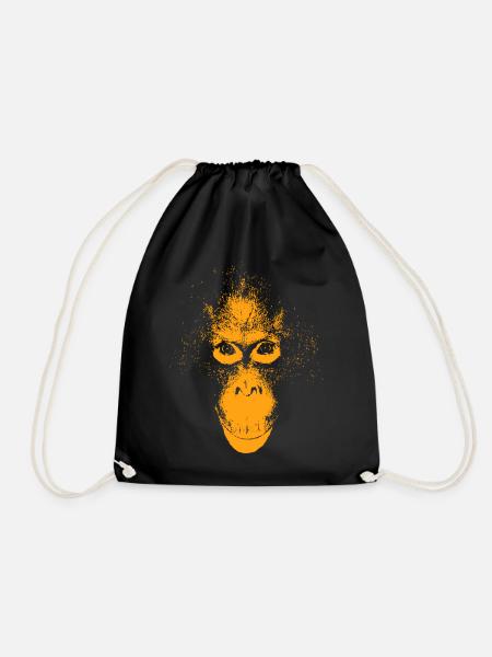 Orang-Utan Gesicht orange - Turnbeutel - Schwarz