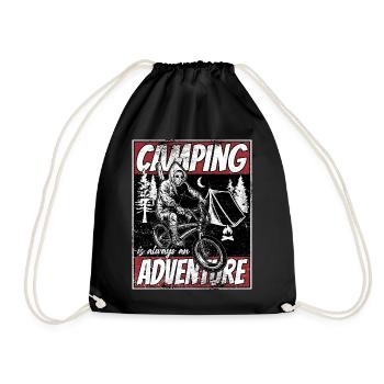 Aventure en camping - Sac de sport léger - noir - Devant
