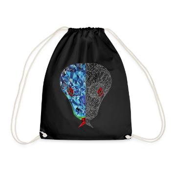 Snake polygon - Drawstring Bag - black - Front