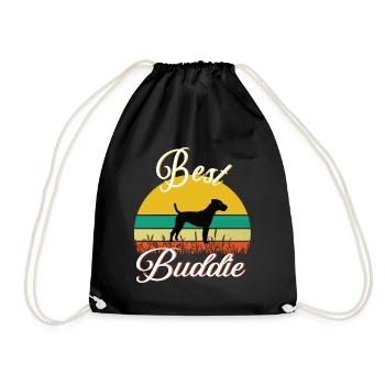 Best Buddie Jack Russel retro - Turnbeutel - Schwarz - Vorne