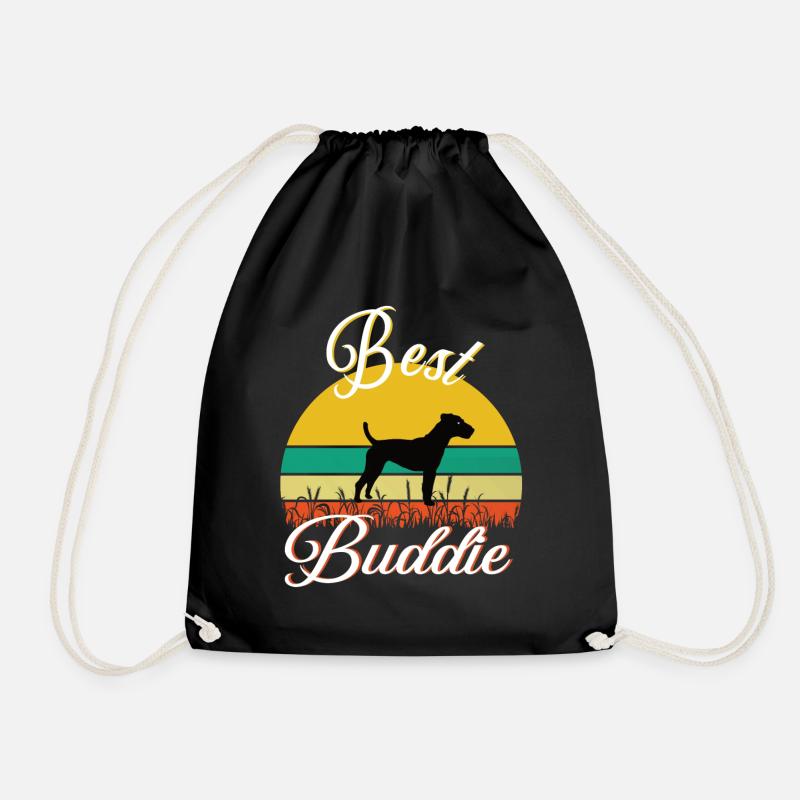 Best Buddie Jack Russel retro - Turnbeutel - Schwarz