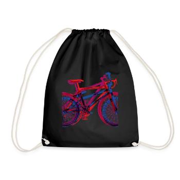Cool bike design great - Drawstring Bag - black - Front