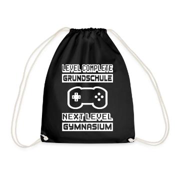 Einschulung Gymnasium 5. Klasse 2020 Gaming Gamer - Turnbeutel - Schwarz - Vorne