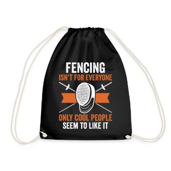 Fencing martial arts - Drawstring Bag - black - Front