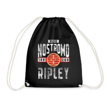 Alien Nostromo crew rank Ripley - Drawstring Bag - black - Front