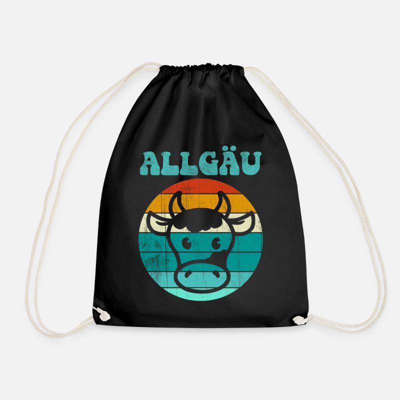 Allgäu Kuh - Turnbeutel - Schwarz