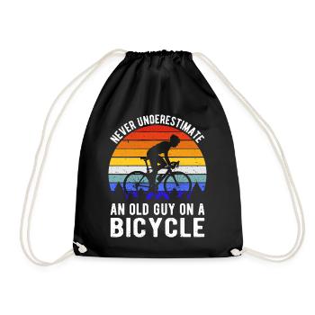 Ne sous-estimez jamais un vieux sur un vélo je - Sac de sport léger - noir - Devant