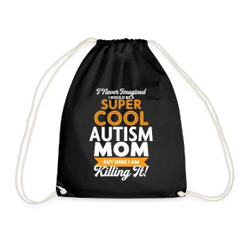 Maman autiste super cool - Sac de sport léger - noir - Devant