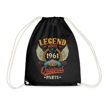 Légende depuis 1961 Vintage Cadeau d’anniversaire - Sac de sport léger - noir - Devant