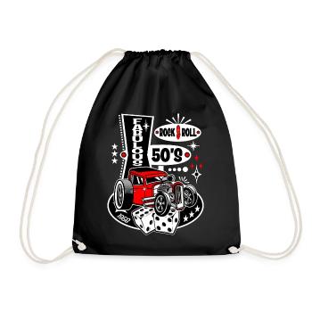 Rockabilly Hot Rod Années 1950 Rockers Vintage Années 50 - Sac de sport léger - noir - Devant