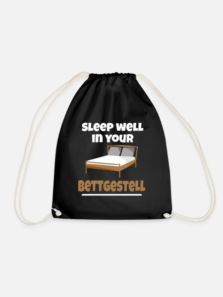 Sleep well in your Bettgestell Shirt - Turnbeutel - Schwarz