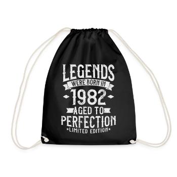 Né en 1982 Legends Cadeau d’anniversaire - Sac de sport léger - noir - Devant