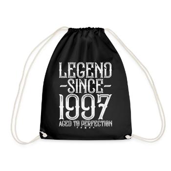 Legende 1997 Jahrgang Vintage Geburtstag Geschenk - Turnbeutel - Schwarz - Vorne