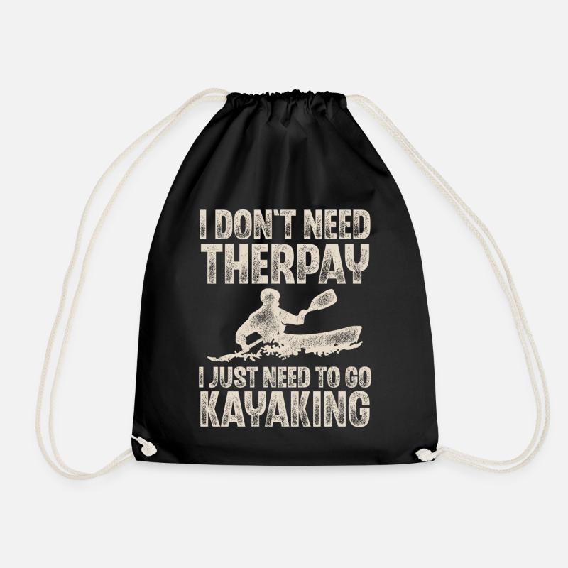 Kayak Kayaking Paddle Kayaker Kayaker - Sac de sport léger - noir