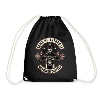 Sons Of Arthrosis Motorcycle Biker Motorcyclist - Drawstring Bag - black - Front