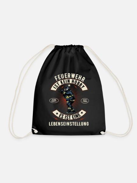 Feuerwehr Feuerwehrmann Freiwillige Feuerwehr 112 - Turnbeutel - Schwarz